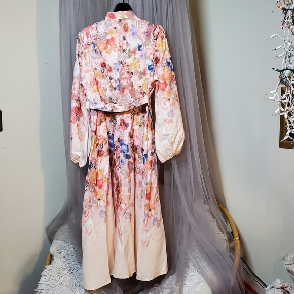 Commense Garden Floral Party XL Dress Victorian Tapestry Formal Cottage Fairy - Picture 4 of 6